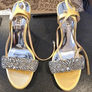 Badgley Mischka Gold and Silver Heels